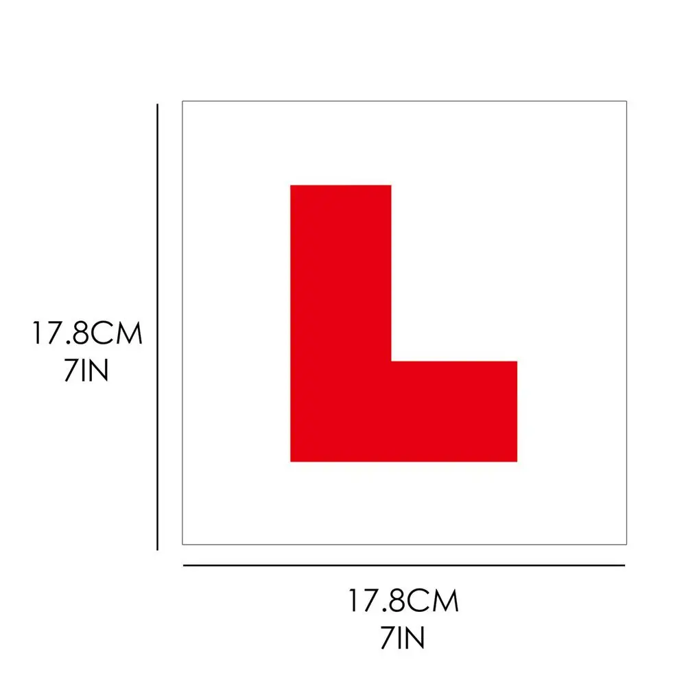 1 Pc Red Waterproof Magnetic L Plates Striking New Drivers Stickers L Plate Car Learner Sign For Unisex