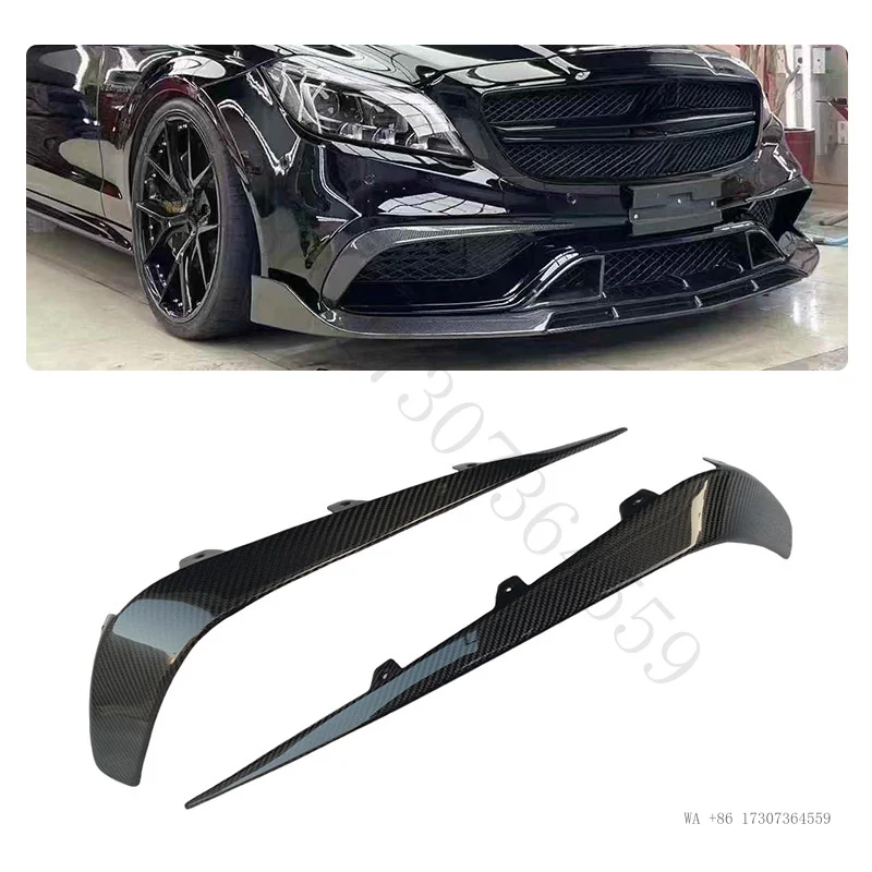 Suitable for Mercedes-Benz CLS W218 carbon fiber air spoiler modification parts, snap-on vacuum process