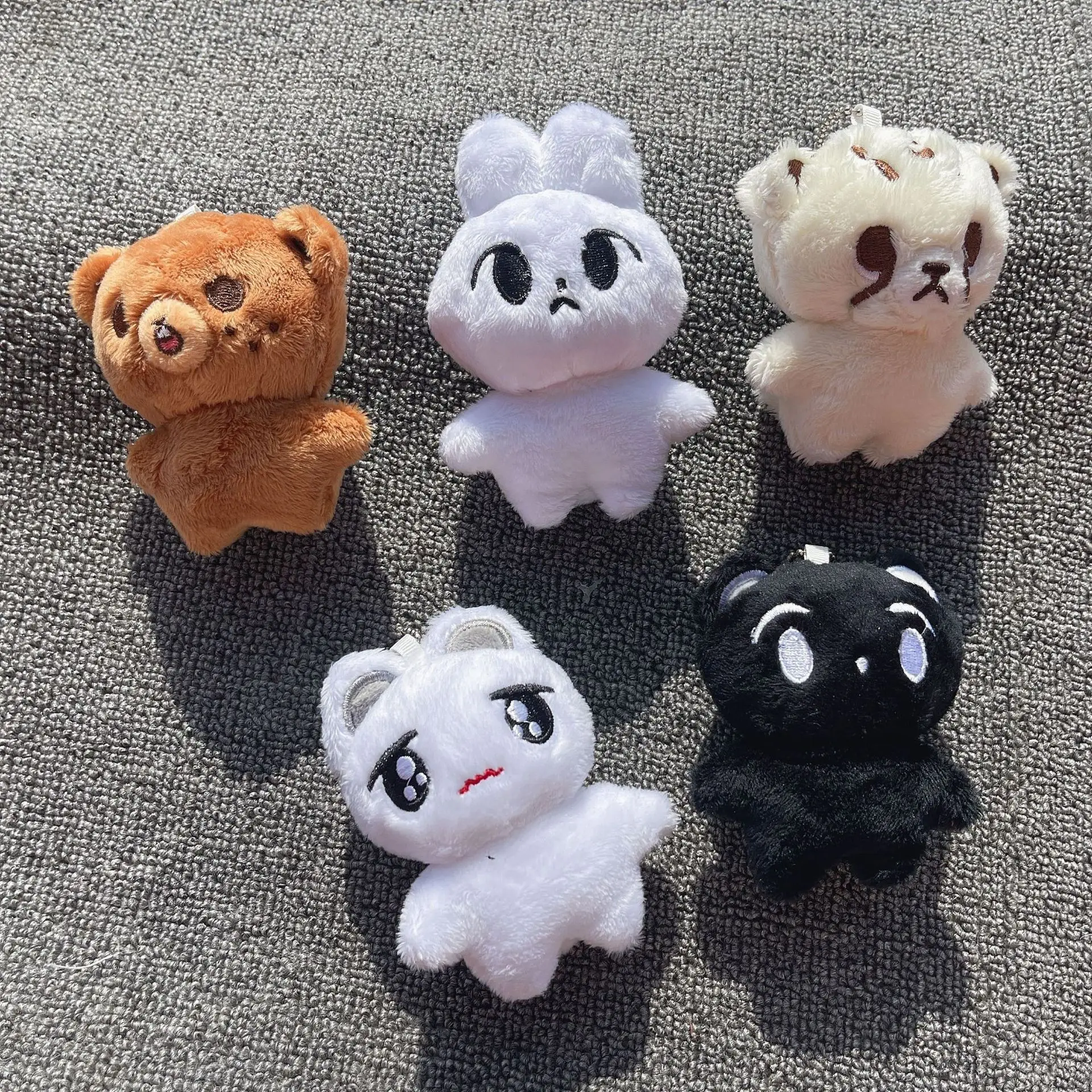 Kpop Cartoon Cheetah Lee Doyoung Mark Same Plush Keyrings Q Styles Mini Gomdo Lee Taeyong Keychains Key Rings Bag Pendants