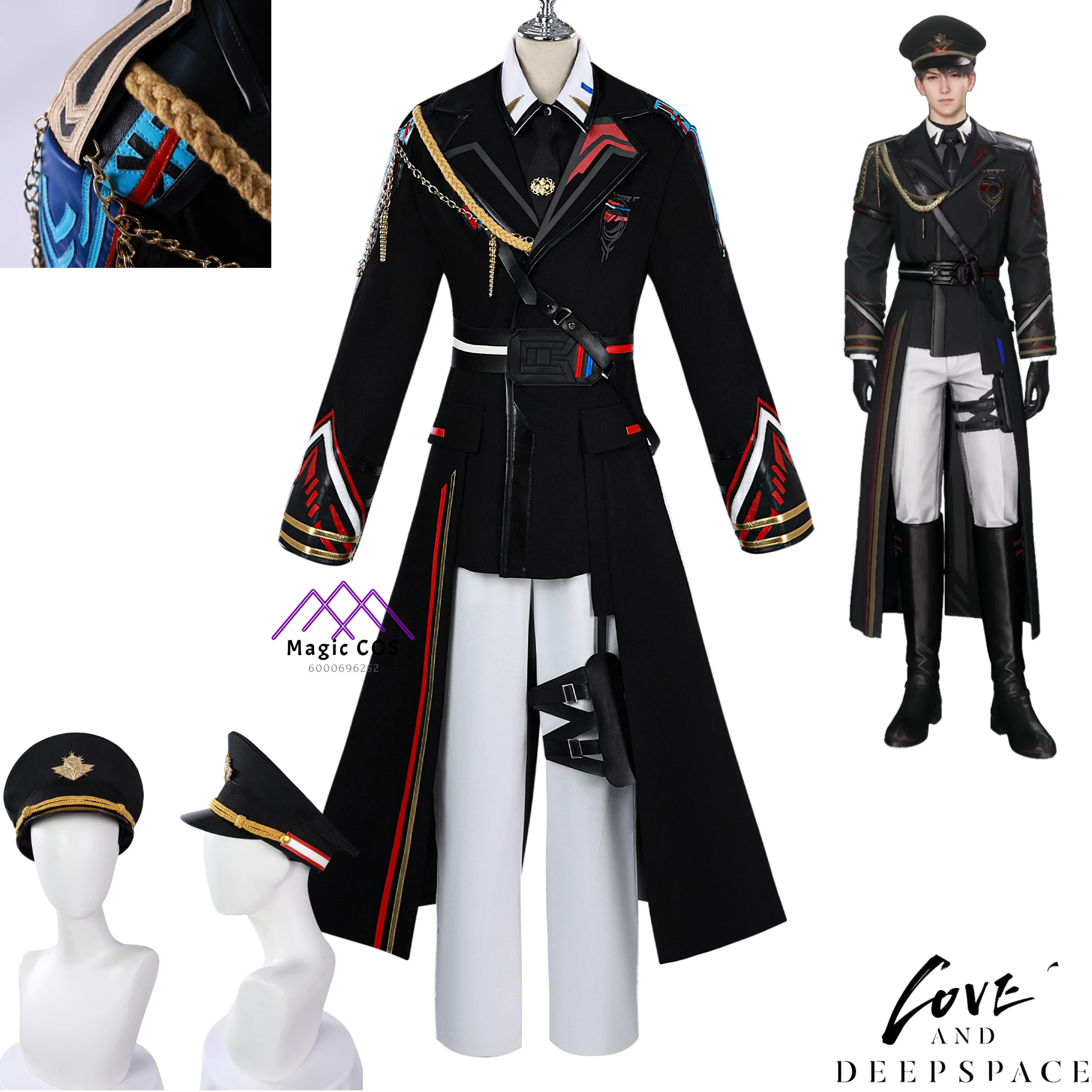 

Game Love and Deepspace Xia Yizhou Cosplay Costume Deep Space Fleet Officer anime Uniforms for men Halloween Role Play love live