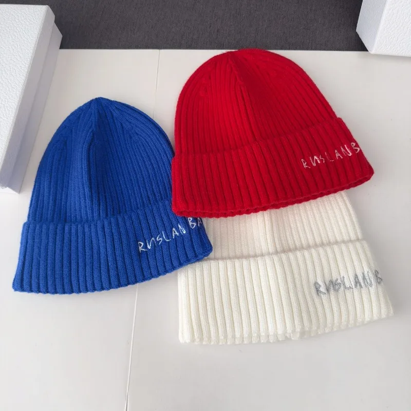 Winter Keep Warm Knitted Beanie Hat | Cold Weather Fashion Hat | Thick Unisex Letter Embroidered Cap for Men and Women Bonnet