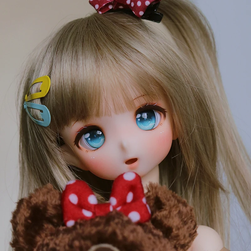 New full set of 1/4 point female bjd doll sd  open mouth rabbit girl Ruby  two dimensional animation  joint movabl