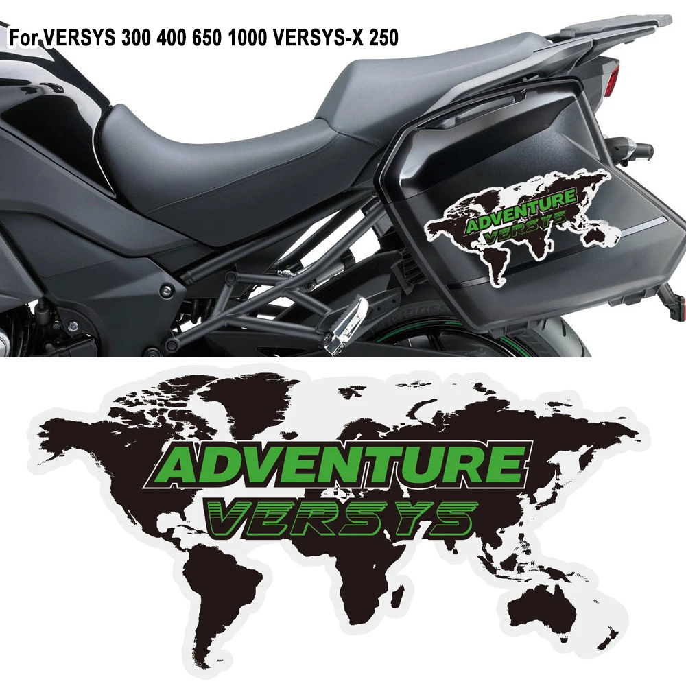 For Kawasaki VERSYS-X 250 Motorcycle Tank Pad Decals Luggage Cases Stickers Windshield 300 400 650 1000 Adventure
