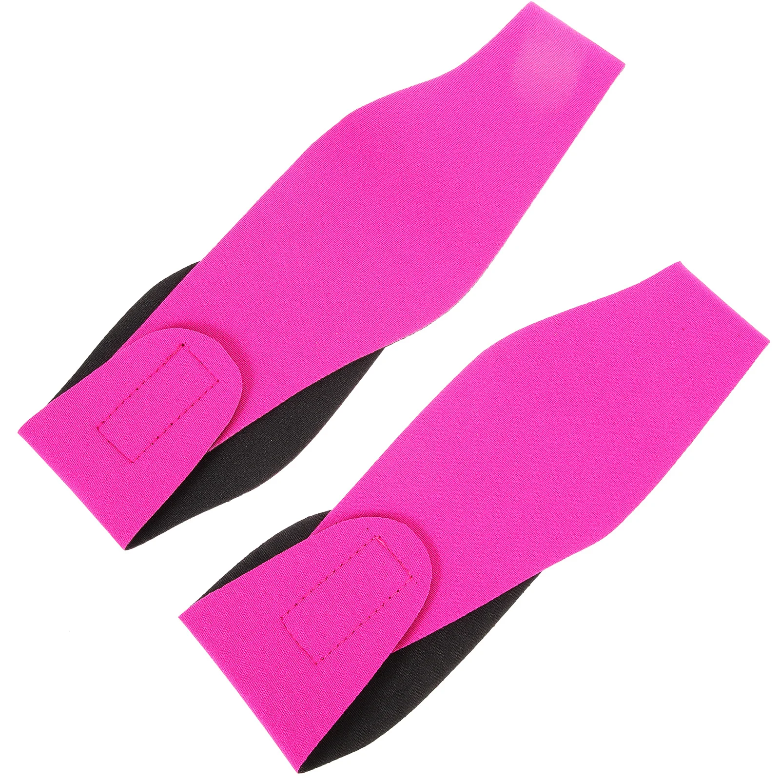 

HONMEET 2pcs Rosy Neoprene Swim Headband for Adults Waterproof Ear Sports Swimming Cover