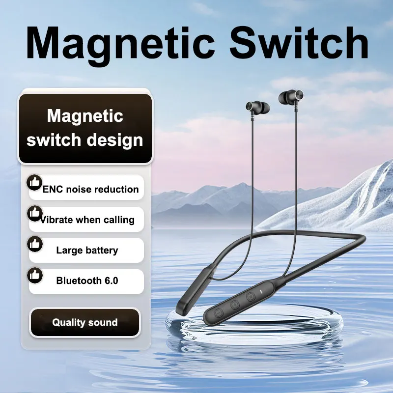 EARDECO المغناطيسي التبديل سماعات لاسلكية HIFI باس بلوتوث سماعة سماعة الحد من الضوضاء الاهتزاز عند القادمة على المكالمات