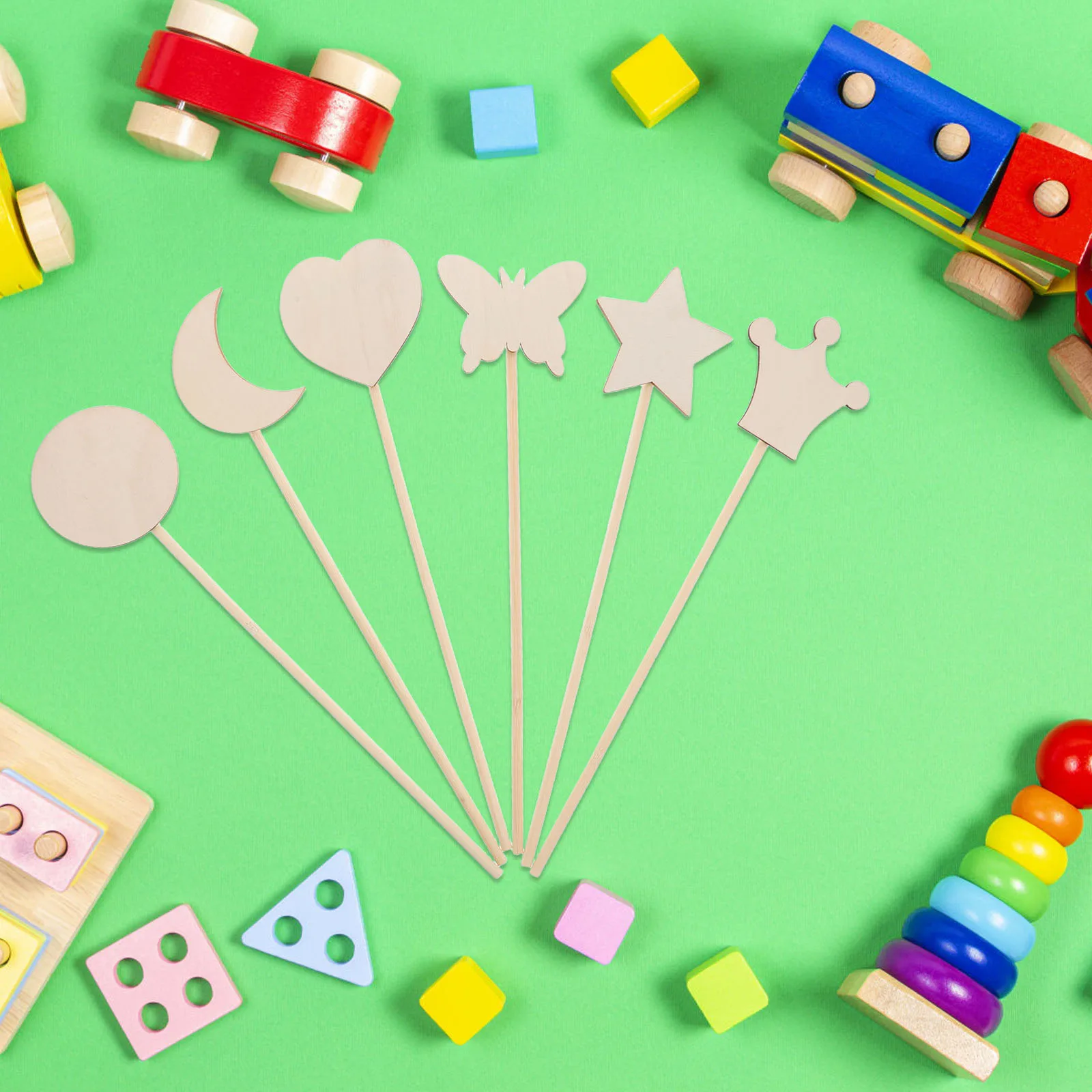 ชุดทำไม้กายสิทธิ์นางฟ้า 12 ชิ้น ชุดงานฝีมือ DIY ไม้กายสิทธิ์เจ้าหญิงแบบยังไม่เสร็จ ของขวัญงานปาร์ตี้สำหรับเด็ก ชุดตกแต่งวันเกิด