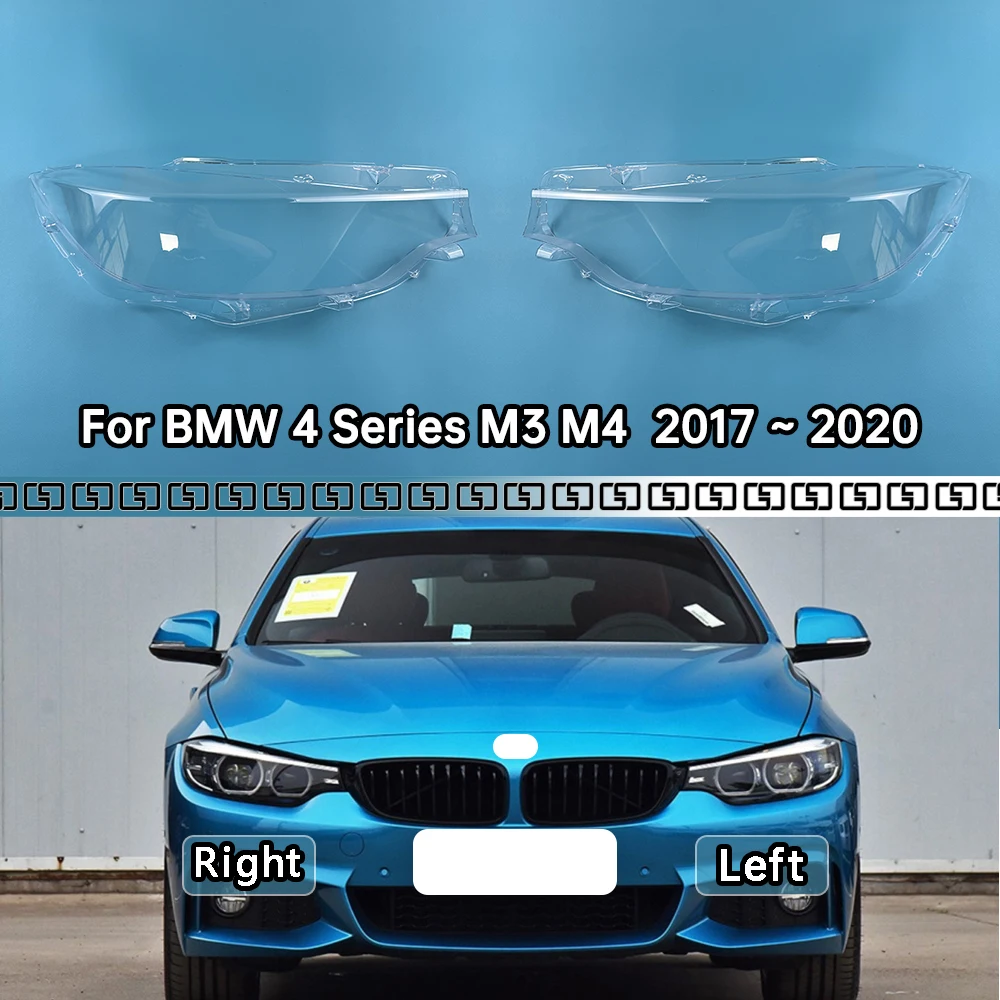 

For BMW 4 Series M3 M4 F32 F33 F36 F80 2017 2018 2019 2020 Headlamp Cover Transparent Lampshade Headlight Shell Lens Plexiglass