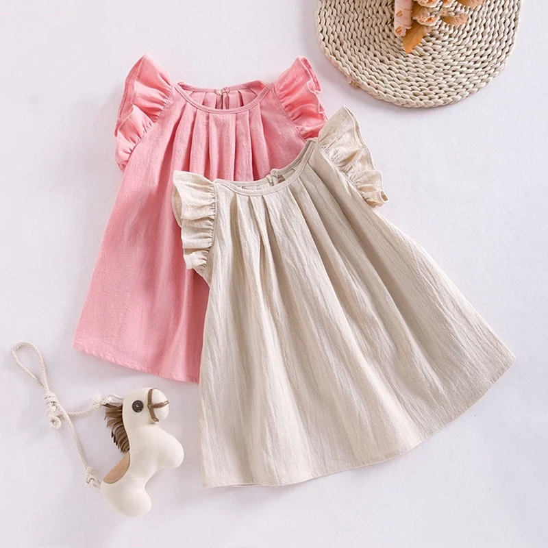 Clearance Sale Summer Kids Dresses For Girls Casual Cotton Soft Princess Child Dress Cute Elegant Children Mesh Tutu Short Skirt