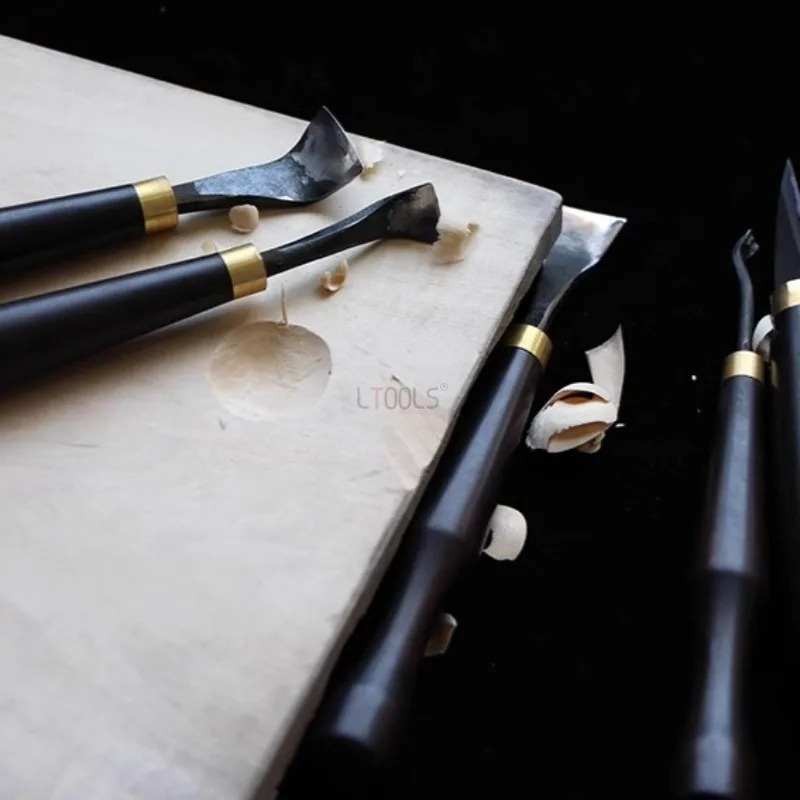 งานไม้ DIY ช้อนขุดมีดแกะสลักความแม่นยําพิเศษมีดโค้งช่างฝีมือมืออาชีพต้นไม้-รากแกะสลักเครื่องมือ