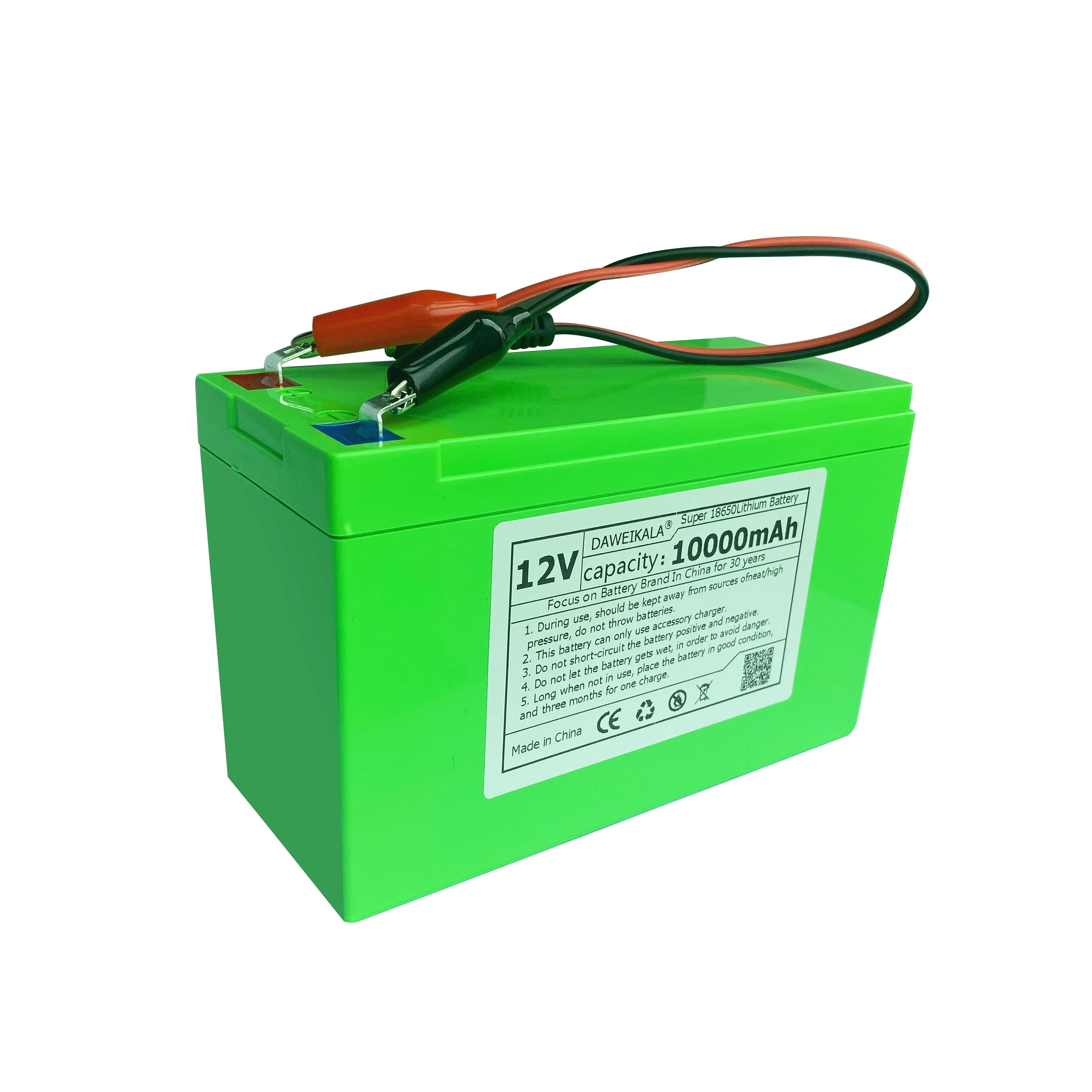 12v Battery pack rechargeable lithium ion battery solar Electric toy car Storage battery with BMS