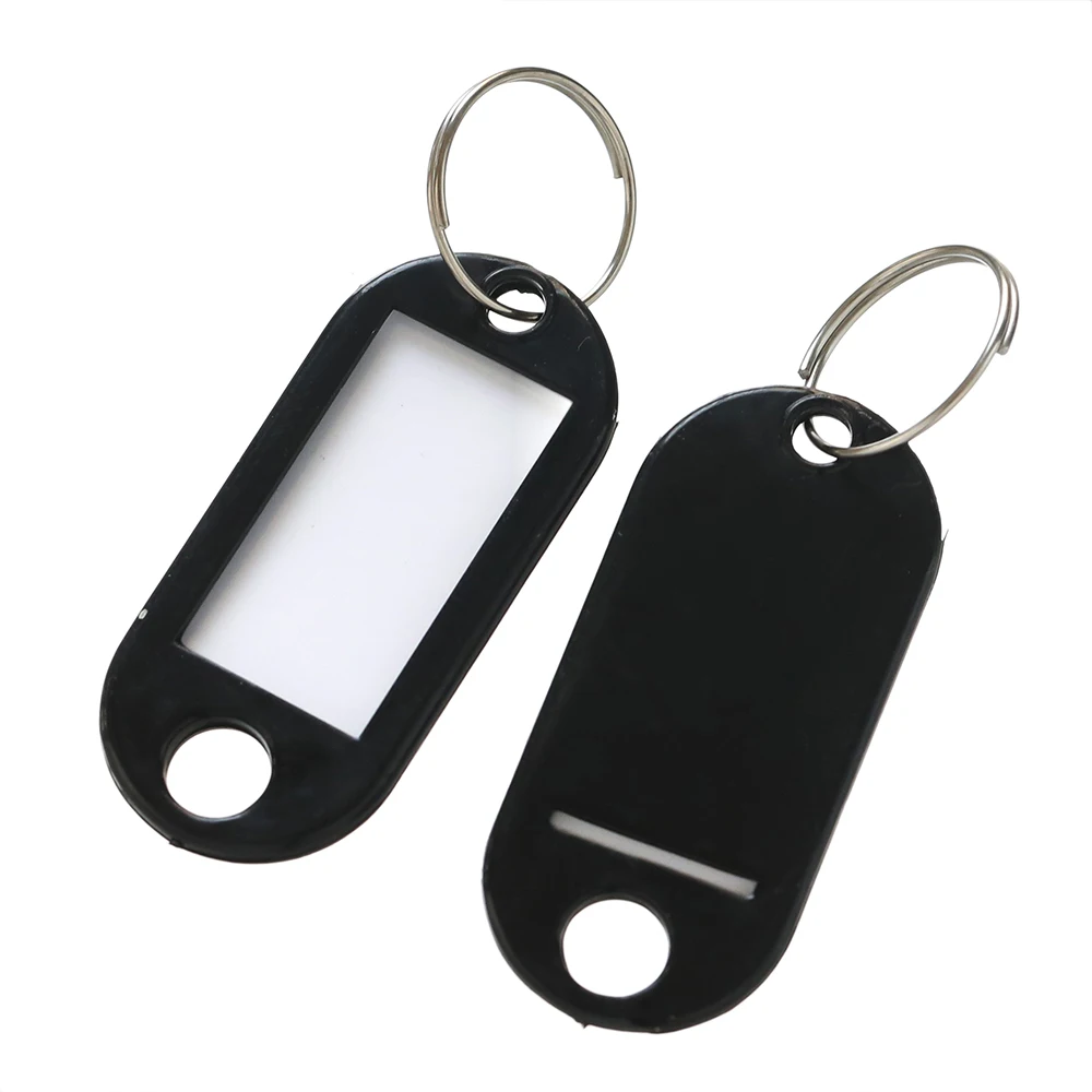 10 stuks autodeur sleutelhanger sleutel ID-tag naam splitring sleutelhanger handig en praktisch voor reisbagage tags met meerdere kleuren
