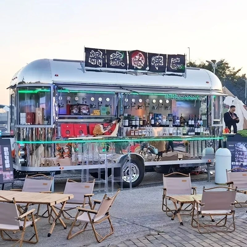 Mobile Burger Bbq Street Food Trailers Truck Fast Food Van Fully Equipend Catering Traile For Sale Food Truck Trailer