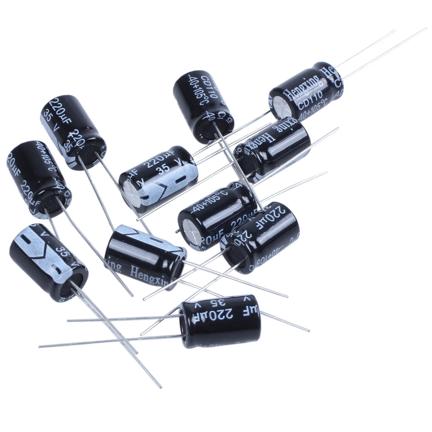 A51M-10 X 220Uf 35V 105C Radial Electrolytic Capacitor 8X12mm
