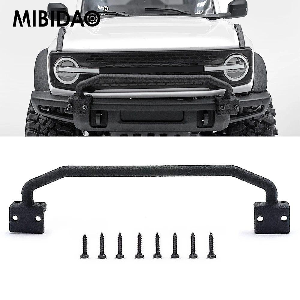 MIBIDAO 프론트 범퍼 브래킷 / 머드가드 / 루프 라이트 / 테일 브레이크 라이트 TRX-4M 브론코 1/18 RC 크롤러 카 트럭 업그레이드 부품
