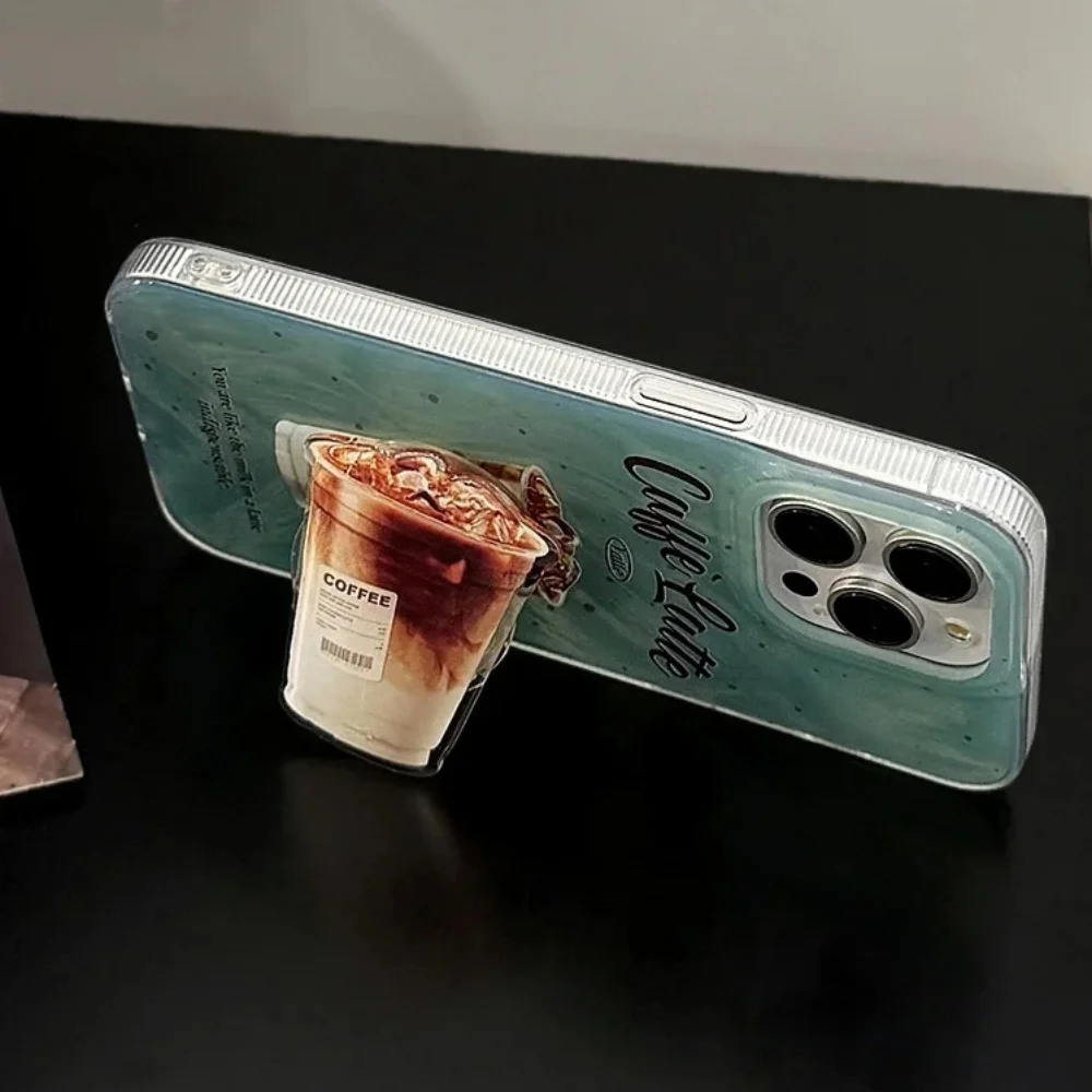 커피 라떼 그립 Tok Griptok 전화 홀더 스탠드 지원 iPhone 삼성 유니버설 액세서리 홀더