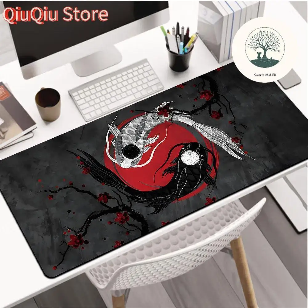 40x80 Yin Yang Tai Chi Fish Extra Large Mouse Pad – Smooth & Stylish Desk Mat