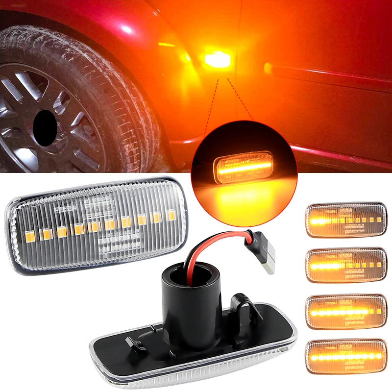 For Jeep compass Grand Cherokee Chrysler 200 300C Dodge Avenger Lancia LED Side Marker Lamp Dynamic Amber Turn Signal Light