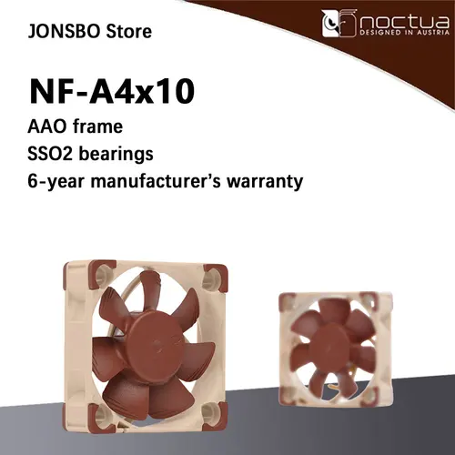 Imagen 1 del producto Noctua NF-A4x10 3pin/4pin 12V/5V ventilador con cubierta 40x40x10mm ventilador delgado PWM Control de temperatura inteligente ventilador Ultra pequeño
