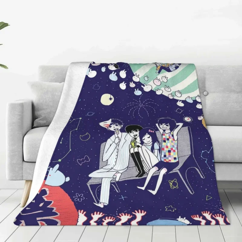 Basil Sunny Omori Game Flannel Funny Warm Throw Blanket for Bedding Lounge All Season