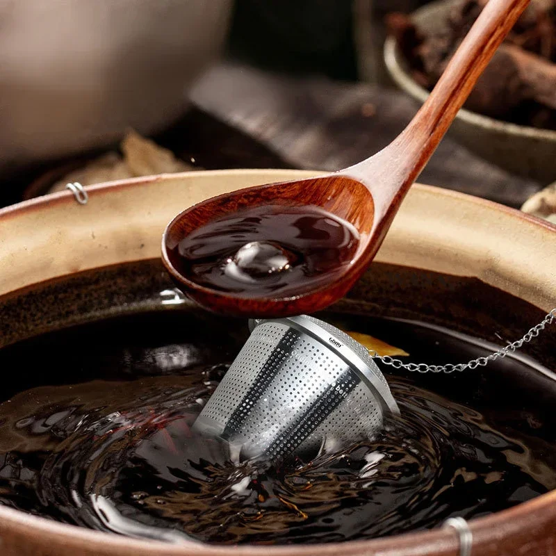 Infusores de chá de aço inoxidável de 3 tamanhos com corrente, esfera de bola de chá, folha de ervas, tempero, filtro de malha de travamento, acessórios de cozinha