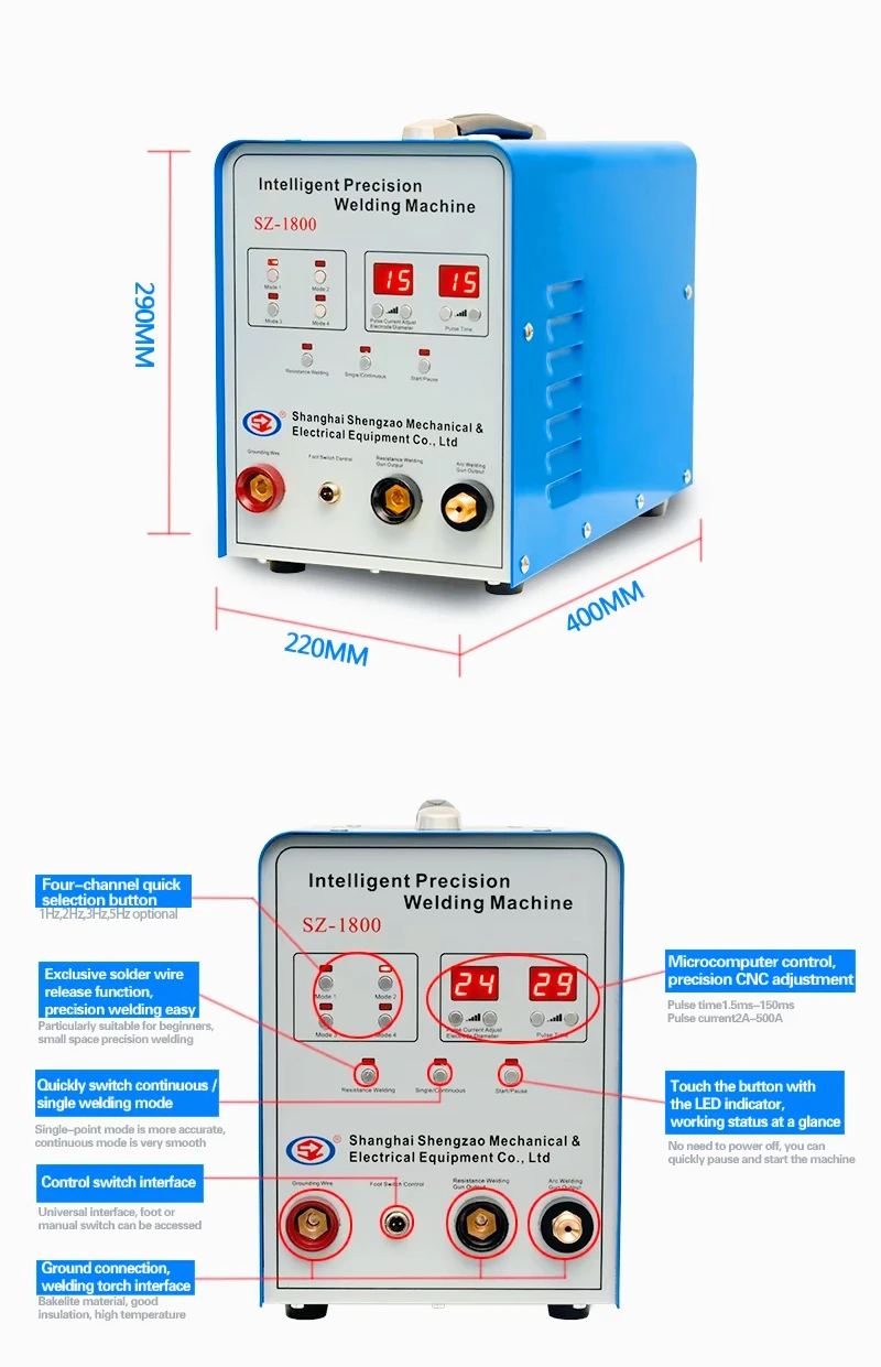 

SZ-1800 Precision Cold Welding Machine for Molds and Dies Repair for Industrial Metal Repair Equipment for Mold Maintenance