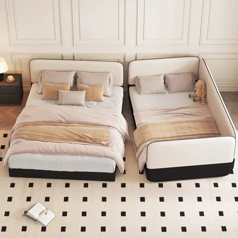 

Kids Room Guardrail Floor Bedroom Beds Headboard Children Family Bed Frames 180x200cm Queen Adults Luxury Home Furniture