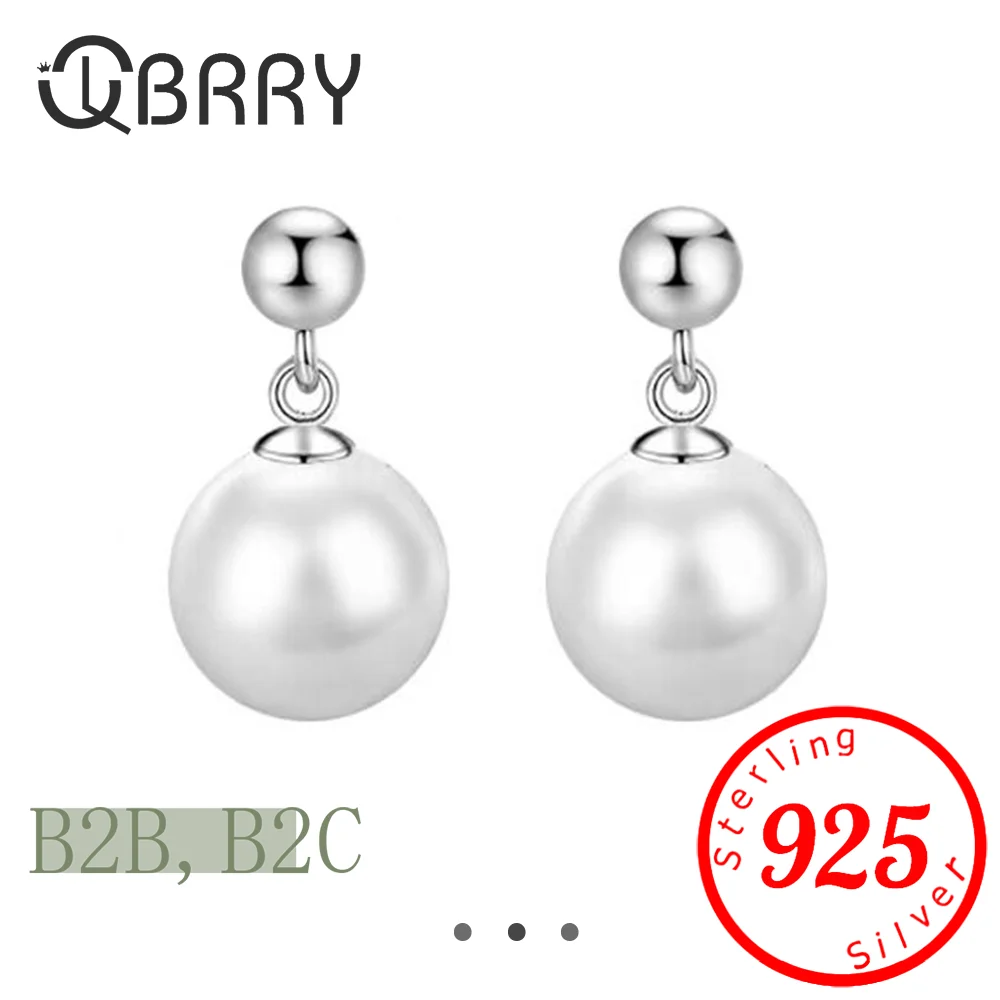 S925 Sterling Silver Exquisite Versatile Pearl Pendant Earrings Suitable for Commuting Gathering Jewelry Accessories For Women