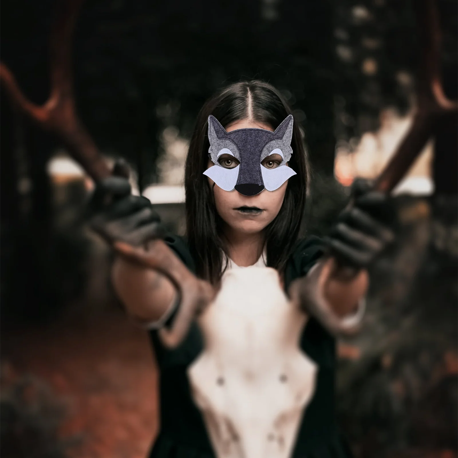 

6 шт., маска волка, полумаска с животным, прочный реквизит для косплея, костюм на Хэллоуин, товары для вечеринок, костюм волка, маски животных