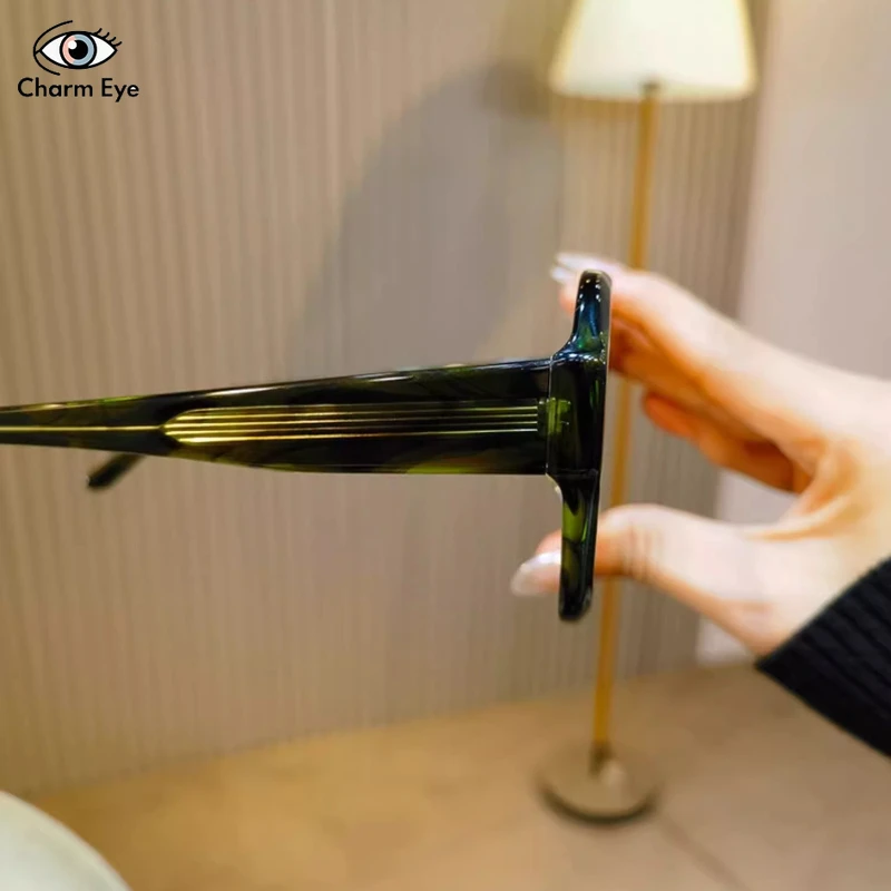 Moda óculos de sol feminino quadrado high-end retro versátil resistente a uv óculos de sol grande quadro masculino personalizado acetato