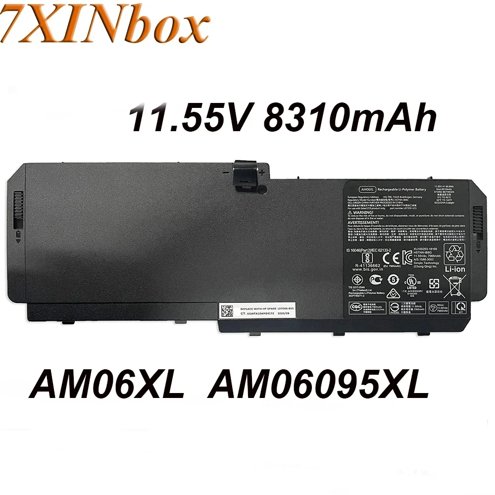 

7XINbox AM06XL AM06095XL HSTNN-IB8G 11.55V 95.9Wh Laptop Battery For HP ZBook17G5 ZBook17G6 Series