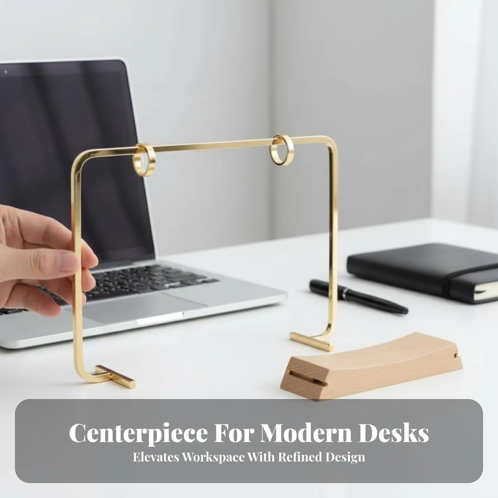 

European Design Wooden Calendar Stand, Desktop Organizer, DIY Metal Frame, Calendar Holder, Business Gift