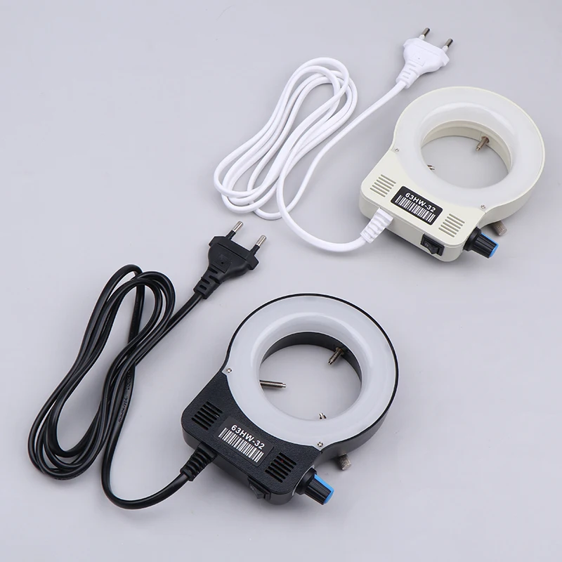 1PCS Microscope LED Ring Light Illuminator Lamp For Microscope Circle Light Industrial Microscope Camera Light Source EU Plug