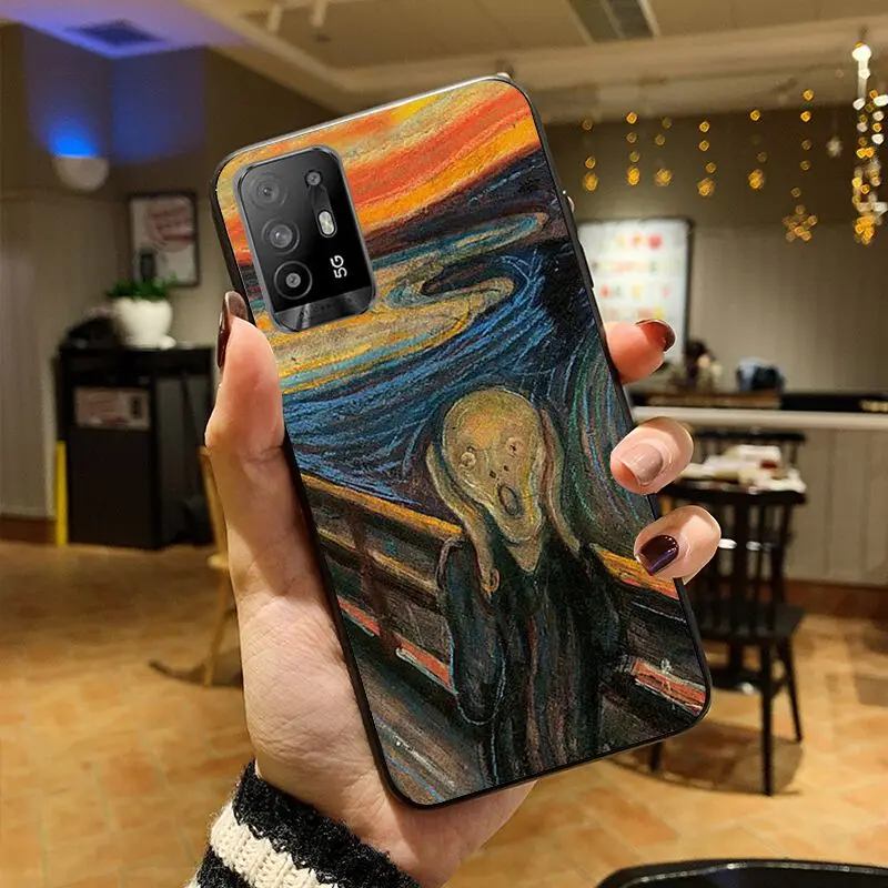 funda Scream by Munch soft shell Phone cover For OPPO A94 A74 A9 A5 A53 A73 2020 A57 A76 A96 4G A54 A78 A95 A98 A72 Cases coque