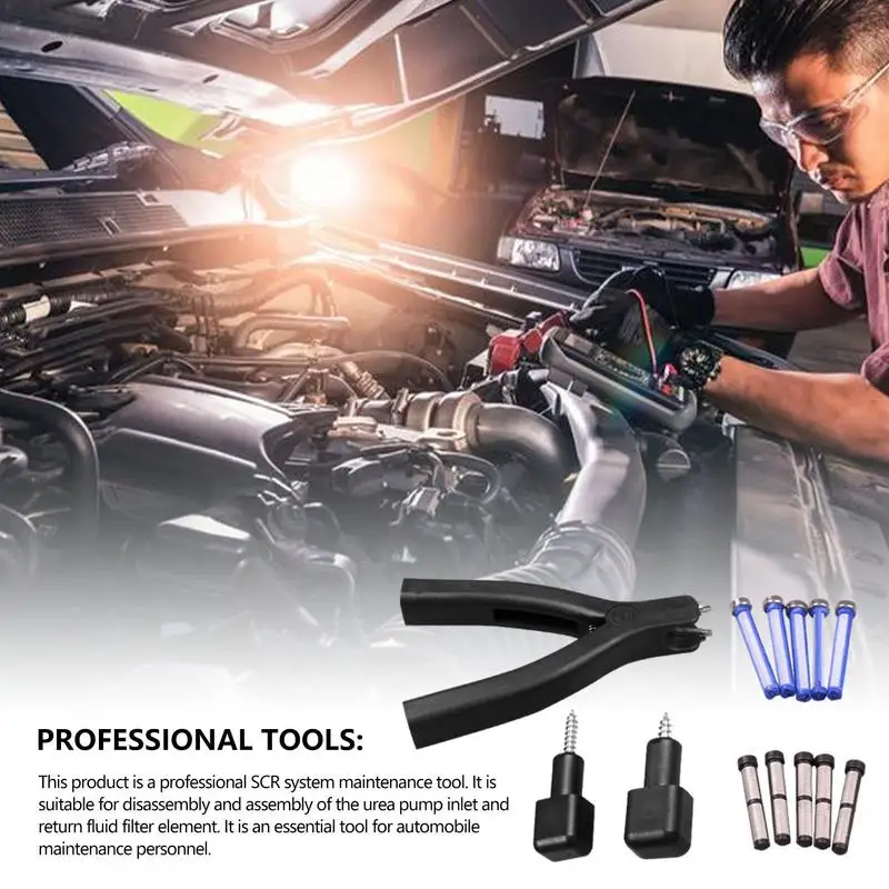 Wrench Removal Set Car Repair Tool Set Filter Basket Removal Car Removal Pliers Oil Injector Tool With Non-Slip Handle