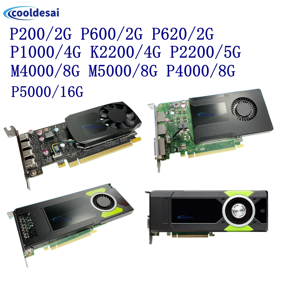 

For NVIDIA Quadro P400 P600 P620 P1000 k2200 P4000 M4000 M5000 GDDR5 PCI Express 3.0 x16 Mini DP Professional Graphics