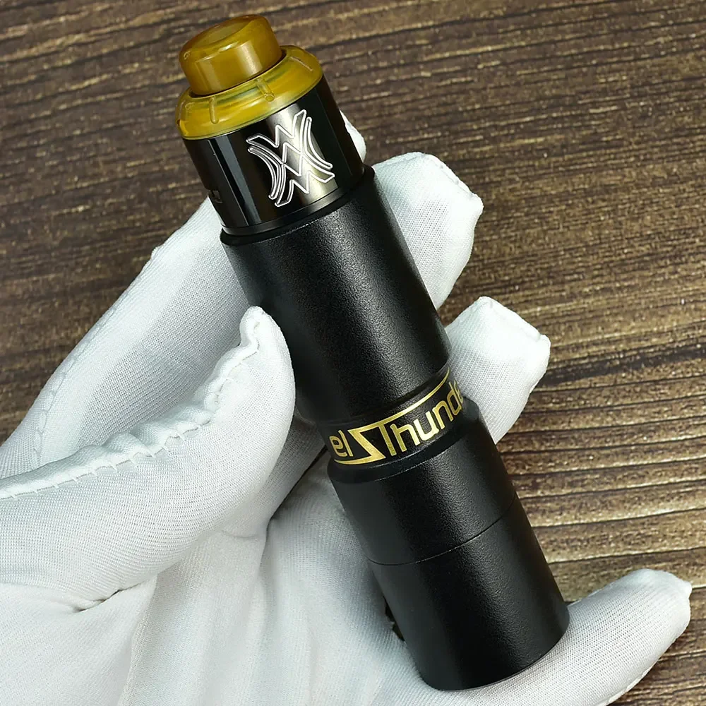 WOLFCOOLVAPE Elthunder Vape Pen Kit RDA Brass Mechanical Mod 24mm 316SS Atomizer Tank for 18650 Battery Cloud Chasing