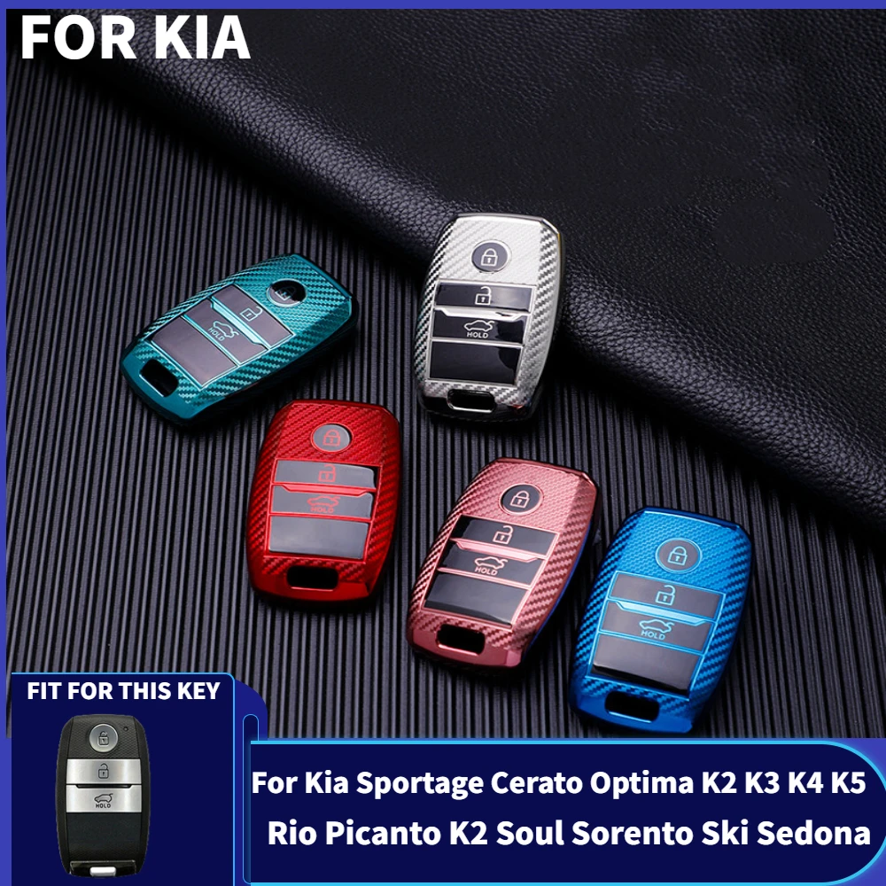 TPU Key Case Cover for Kia Sportage Cerato Optima K2 K3 K4 K5 Rio Picanto K2 Soul Sorento Ski Sedona 2016 Keychain Accessories