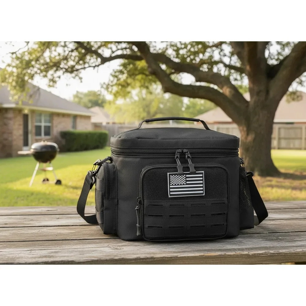 

Военная тактическая сумка для обеда, герметичная изолированная коробка-холодильник для мужчин, работа на открытом воздухе, кемпинг, пикник, прочное термоведро для еды