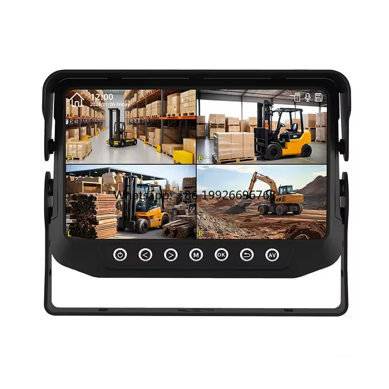 

7Inch Four Split Screen View Blind Zone Display Waterproof Monitor With 4Channels Camera Driving Monitoring System Kit for Truck