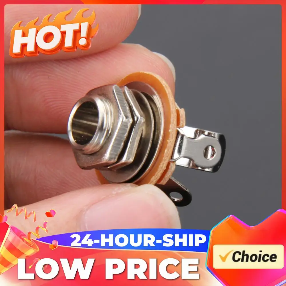 6.35mm Guitar Pickup Output Jack 2-Conductor 1/4 Inch Guitar Mono Jack Socket Guitar Parts Accessories for Electric Guitar Bass