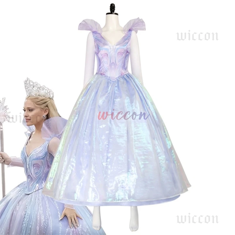 Glinda cosplay Cosplay Wig featuring Cosplay Purple Princess Dress Witch Costume with Wig for Woman Girl for conventions perform view 3