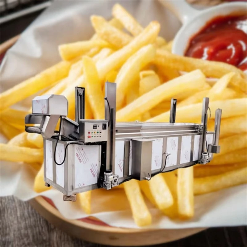 Customized Small Scale Automatic Dumplings Frying Machine Stainless Steel Vacuum Fryer Small Continuous Chips Production Line