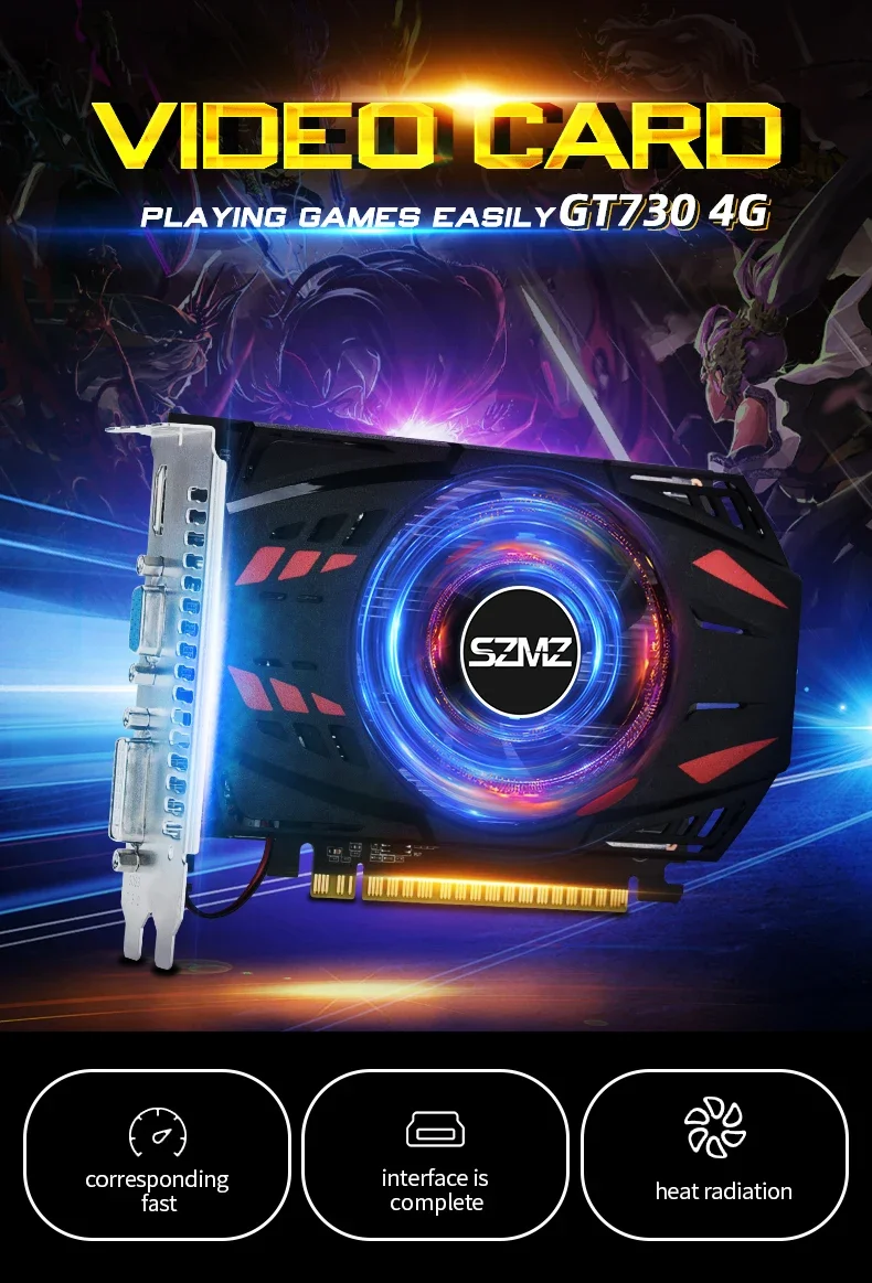 GTX550TI 2GB DDR5 128BIT Graphics Card Desktop Computer Gaming Video Card Part e