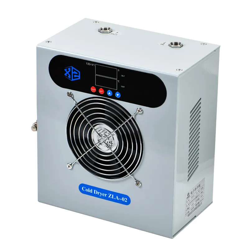 ZLA-02 Refrigerated Gas Dryer 210W Air Compressor Compressed Air Drying Water Removal Filtration Automatic Drainage Cold Dryer