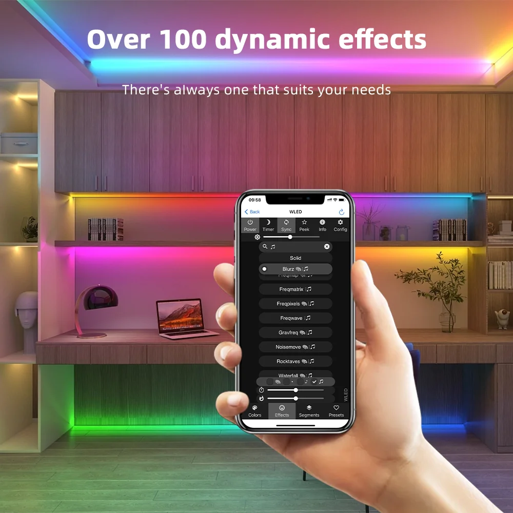 DOMRAEM ESP32 WLED USB-C Addressable LED Controller ~0.5W Standby for WS2811/14/05 DIY Projects, MQTT Alexa Smart Home Control