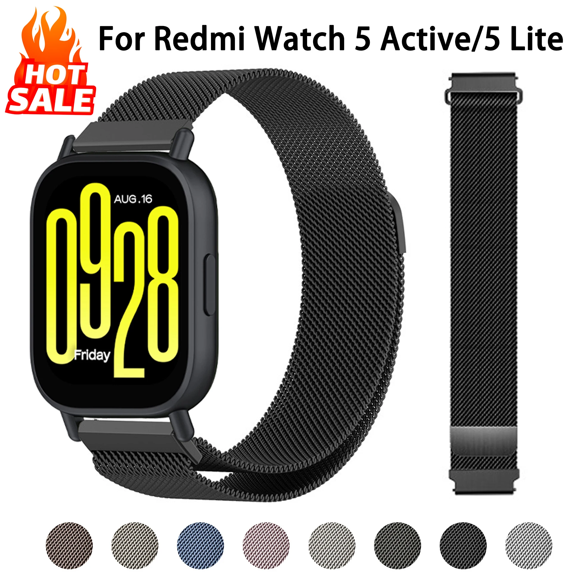 Milanese Loop Armband für Redmi Watch 5 Active/5 Lite Smartwatch Zubehör 22mm Sportarmband Redmi Watch 5 Lite Band