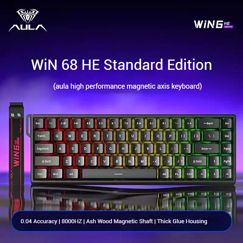 Aula Win60he Win68he Magnetic Switches Mechanical Keyboard Rt Fps Game Valorant Esports Gaming Keyboard Customization Wired Rgb