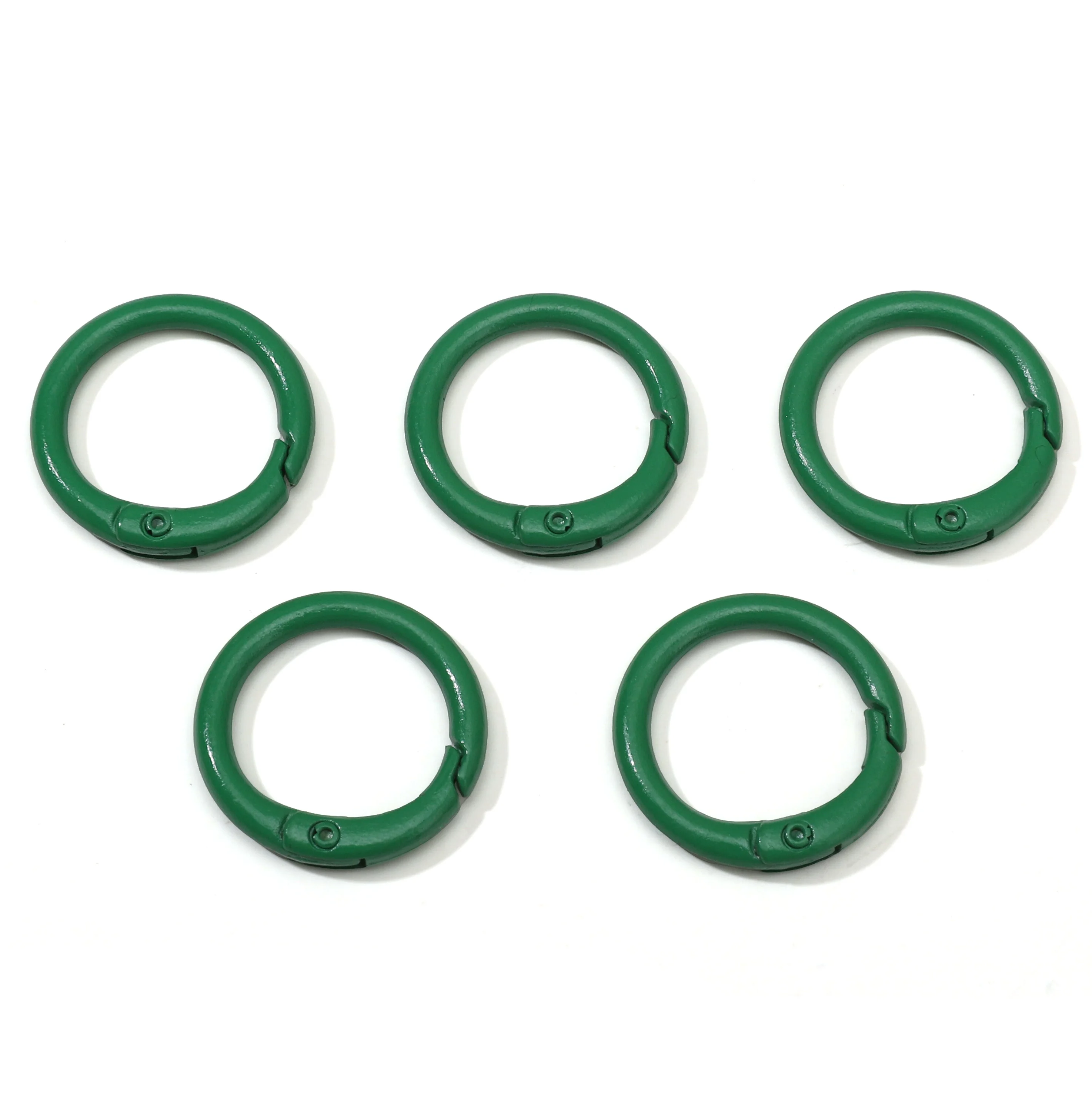 5Pcs Colorful Alloy O Ring Keychain