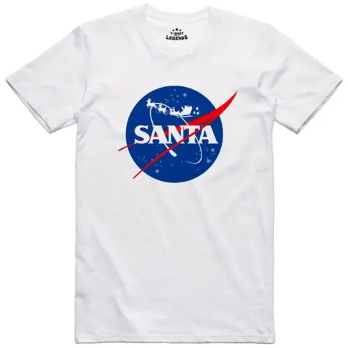 Navidad Camiseta Regalo Divertido Santa Parodia Festivo Corte Normal de Algodón