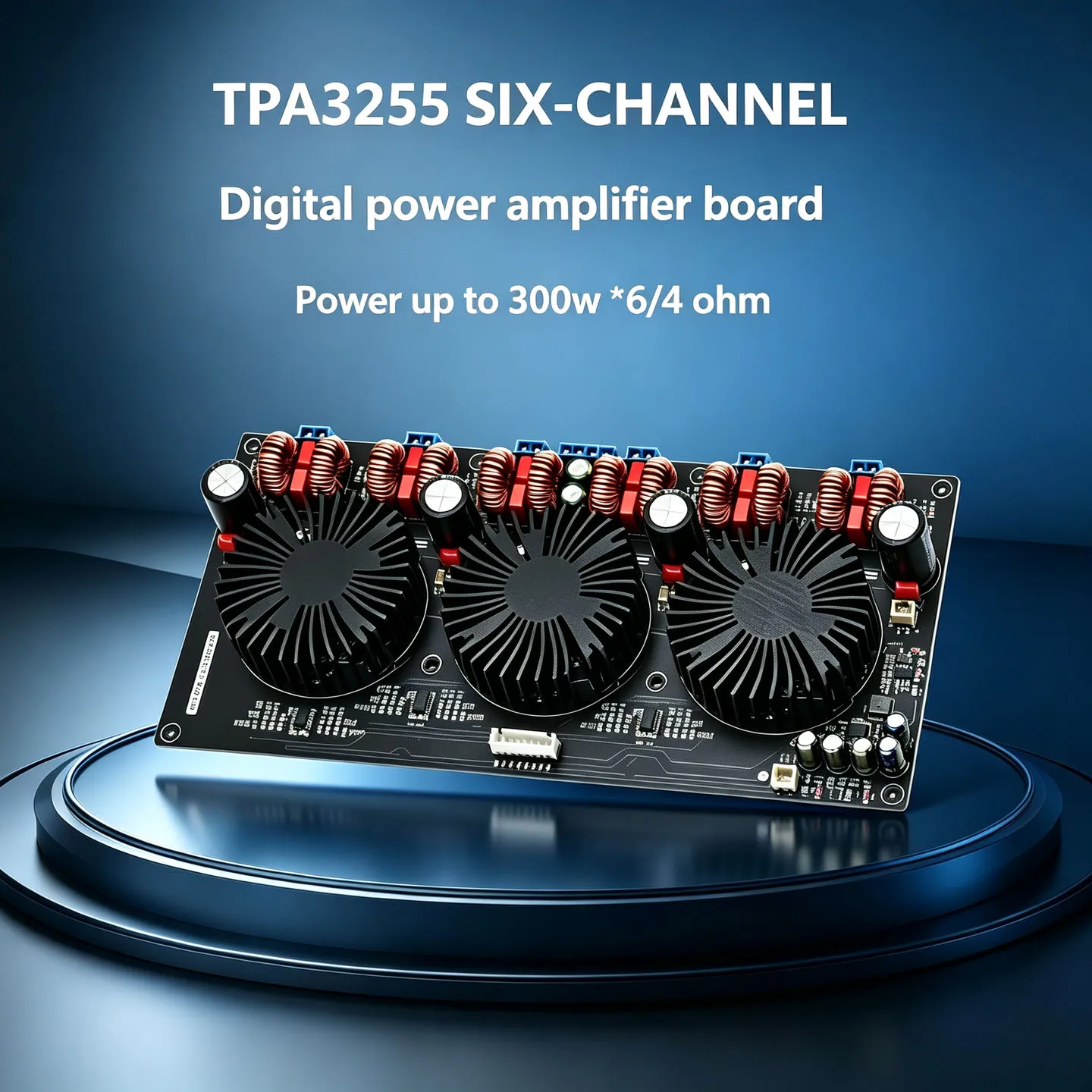 YJCO 300W×6 TPA3255 5.1 Channel HiFi Digital Power Amplifier Board Class D 6CH Audio Amp Board DC 24V-48V for 4Ω/8Ω Speaker